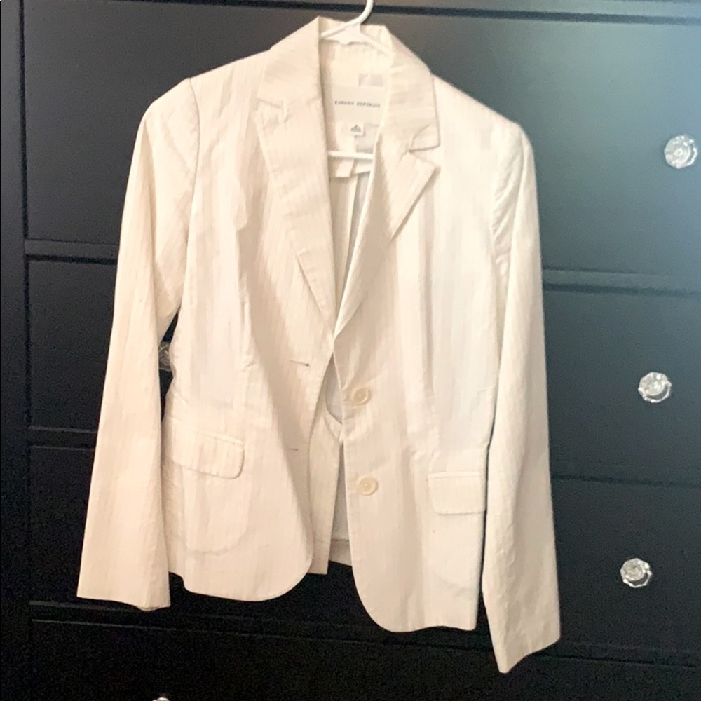 Black/White Pinstriped Blazer